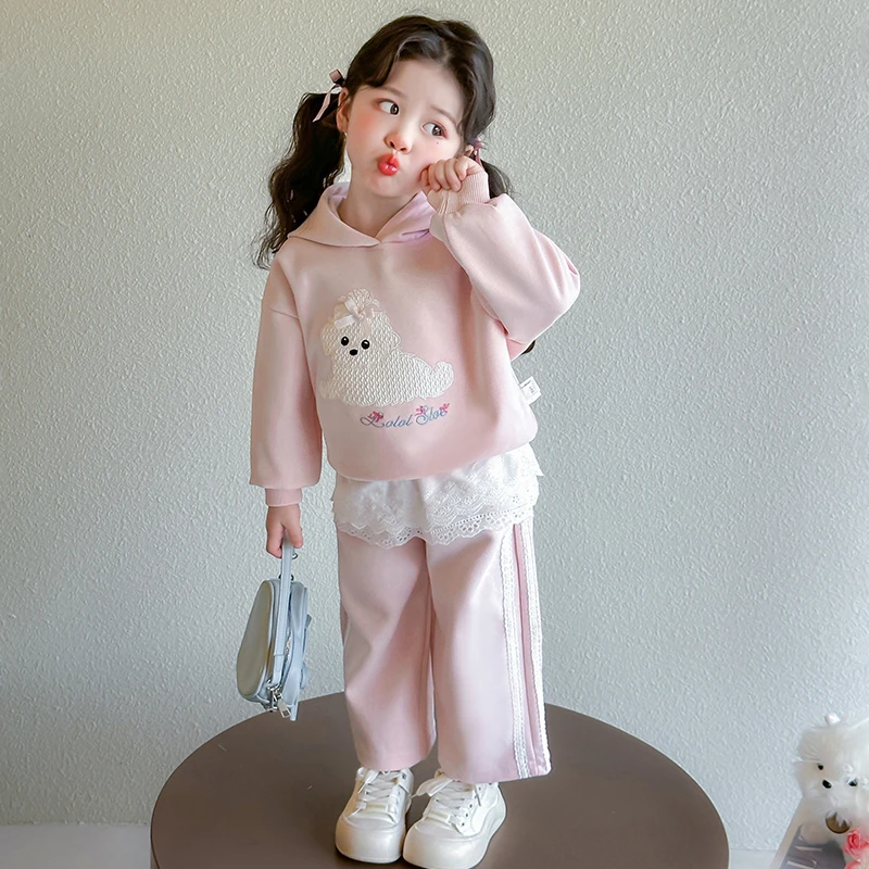 儿童春秋装洋气女宝宝卫衣套装韩版女宝宝阔腿裤两件套小女孩时髦