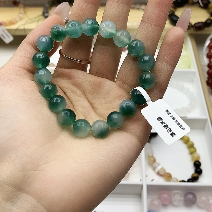 未镶嵌水晶手链绿飘花
