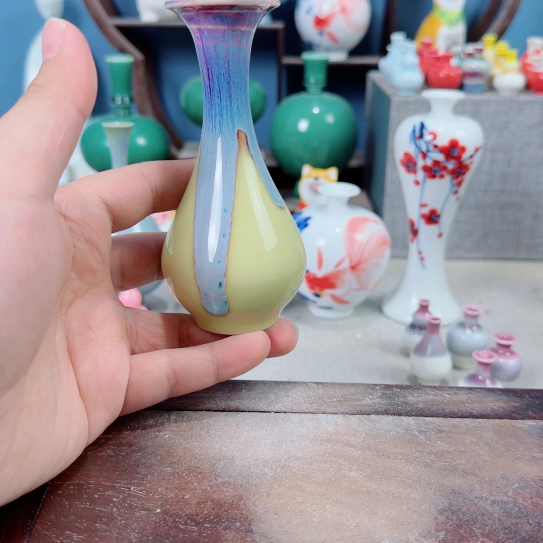 陶瓷手工小花器摆件