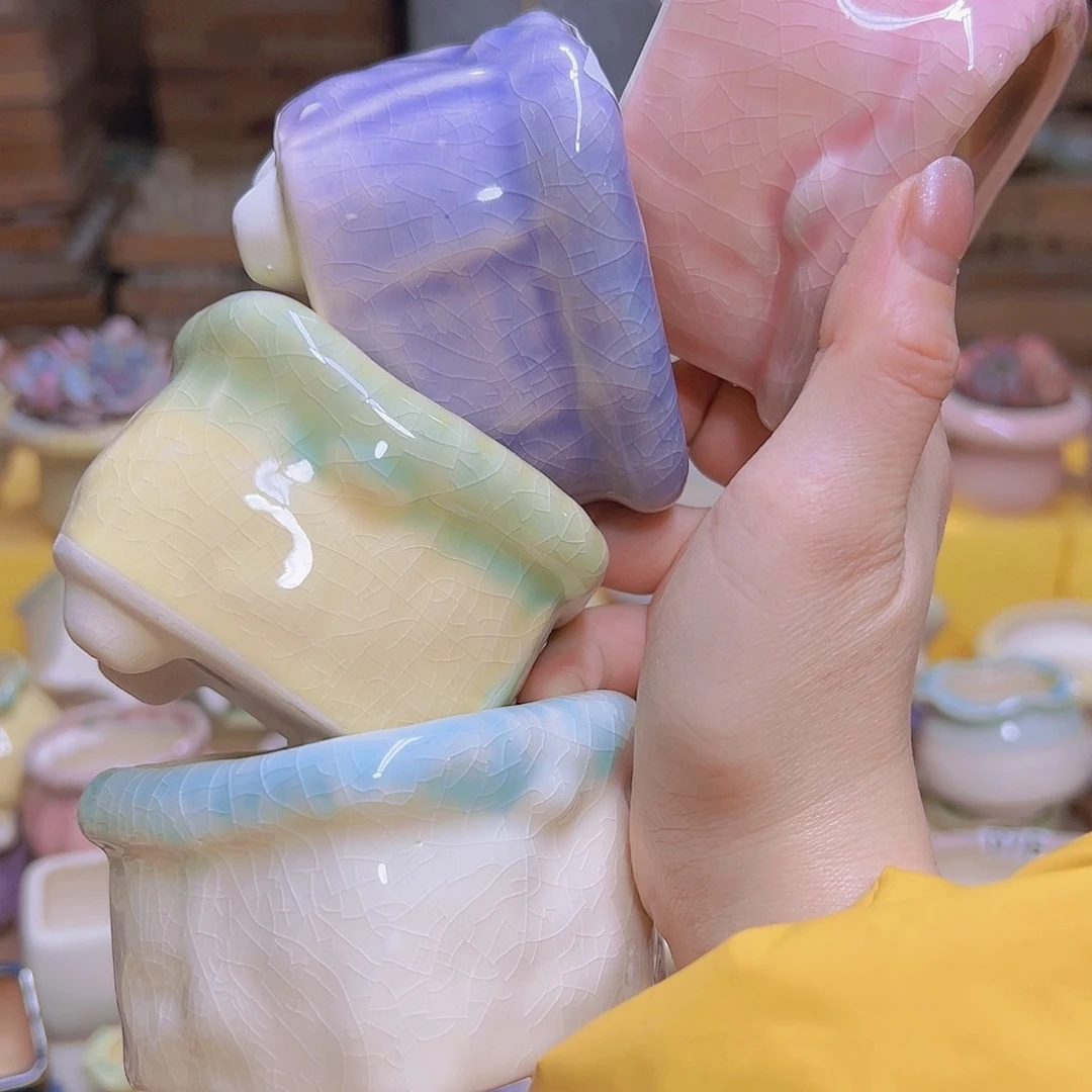 红陶陶瓷花盆当场满12包邮