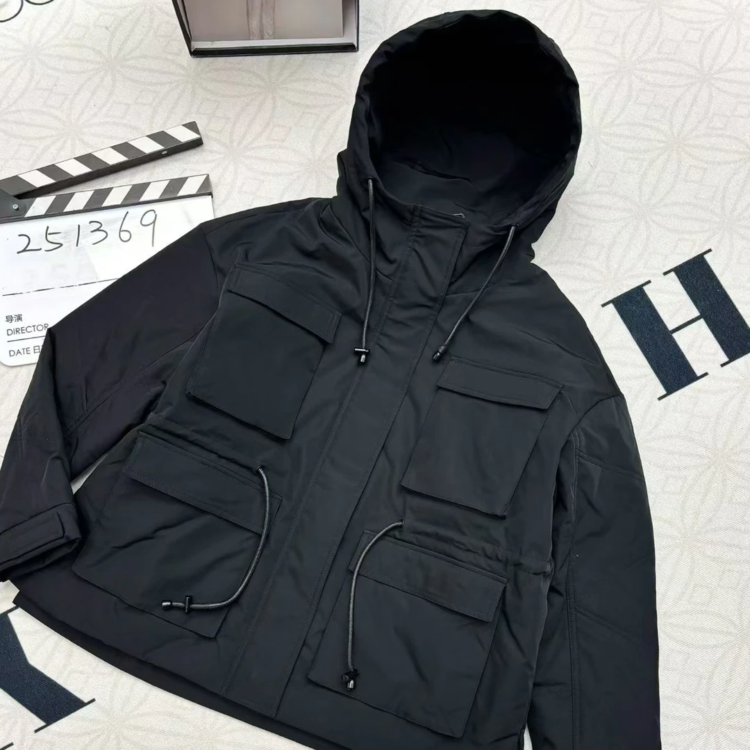 菲玛掂【品品服饰精选】251369高端防风连帽收腰多口袋设计冬款派克