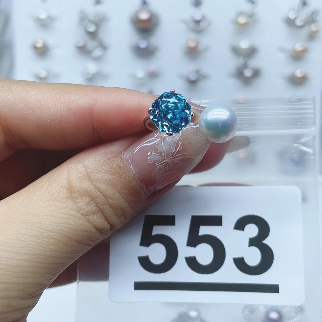 银S925镶嵌淡水珍珠珠宝奇石念**王553