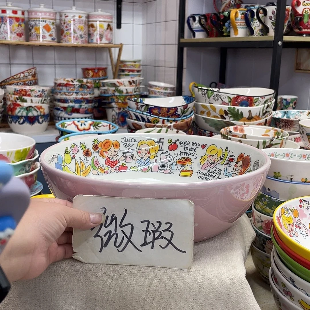 陶瓷美女主妇大盆一只