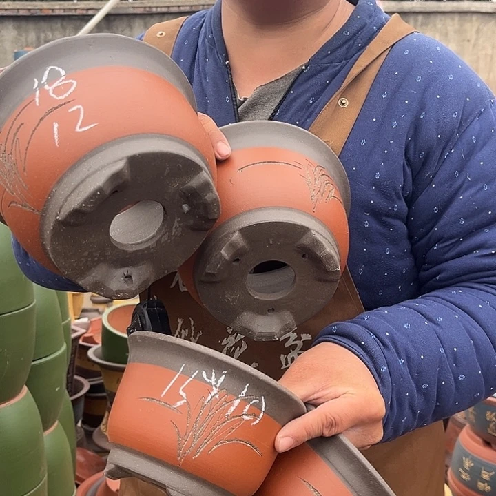 紫砂紫砂花盆盆栽