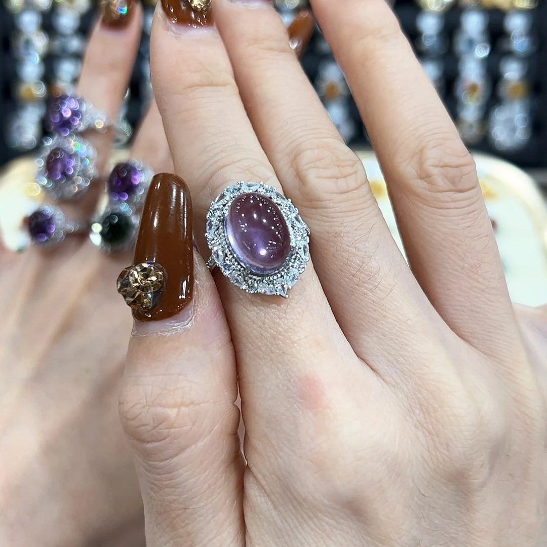 水晶金色拖不保色介意慎拍银托不掉色银S925镶嵌够*