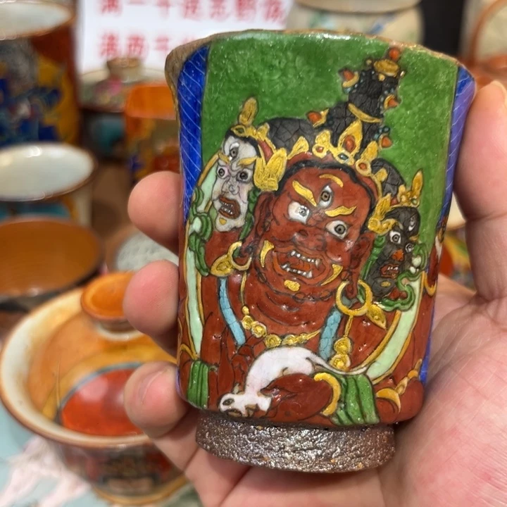 手工制作红财神杯