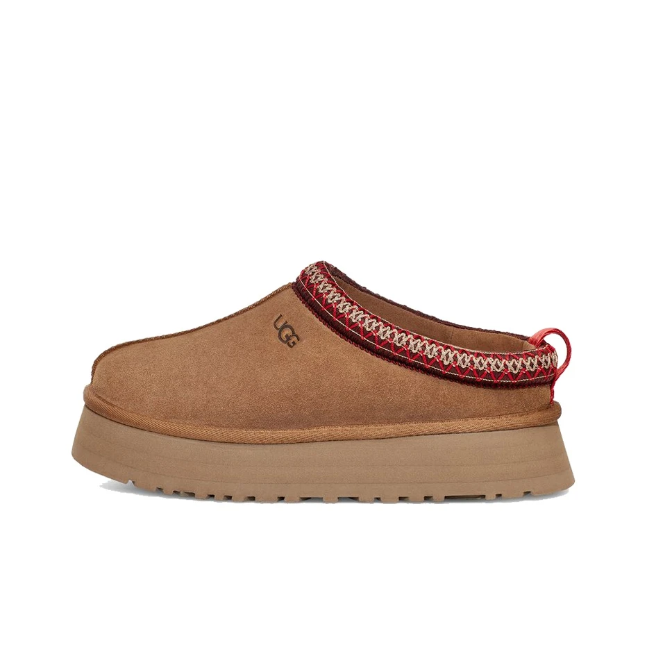 UGG Tazz  塔茨舒适 一脚蹬 增高保暖 低帮 休闲 栗色1122553-CHE