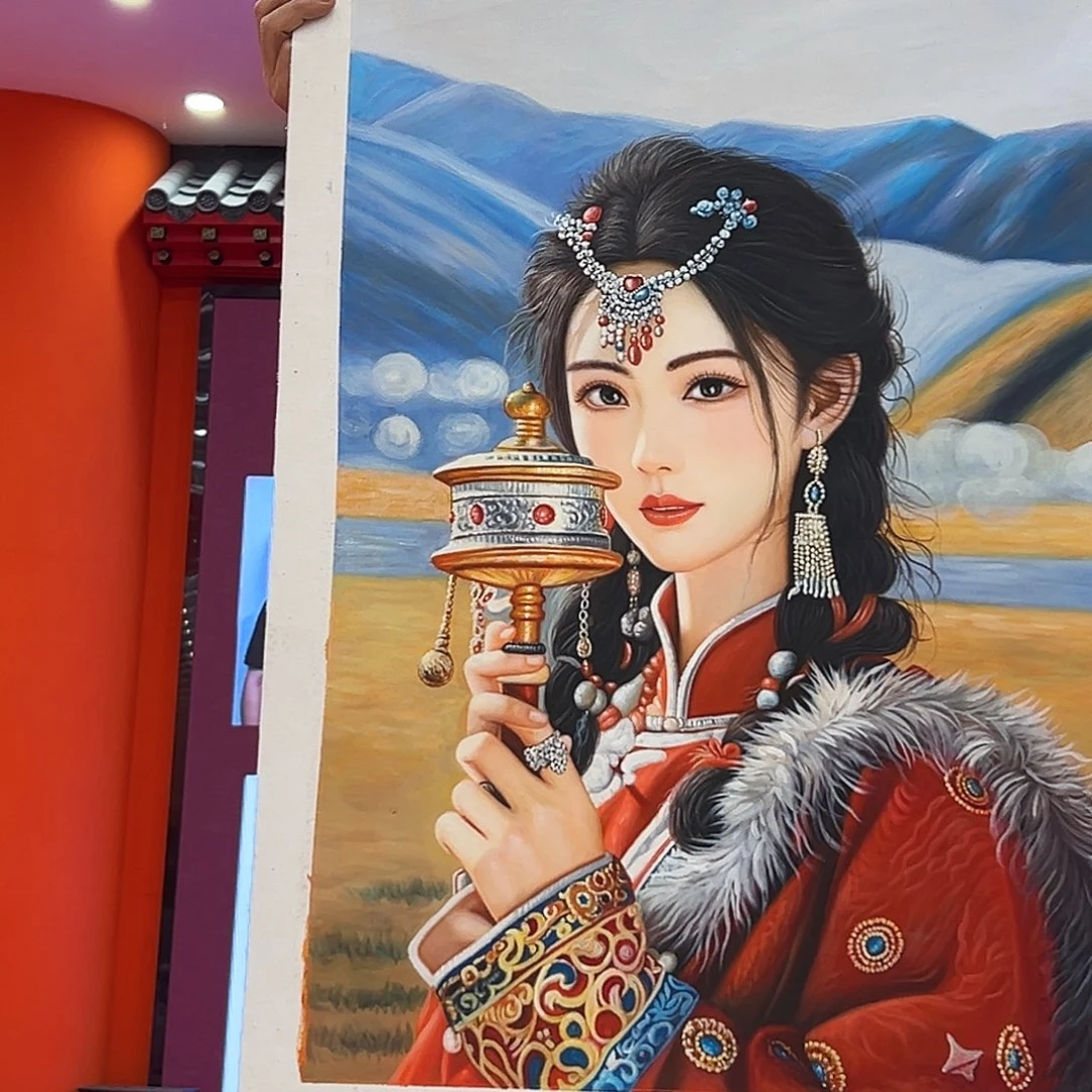 丙烯画二郎展览原作