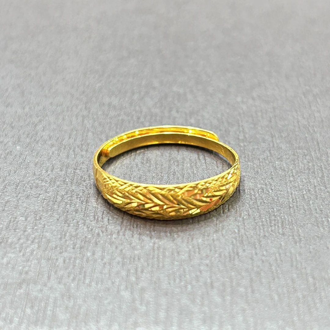 【店长专享】足金999投资金攒黄金车花凤尾戒ZBHJJ445克重多退少补
