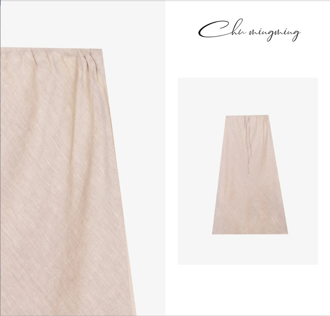 【CHU/2024SSNEW】原创设计 《冷清》亚麻伞裙AX09