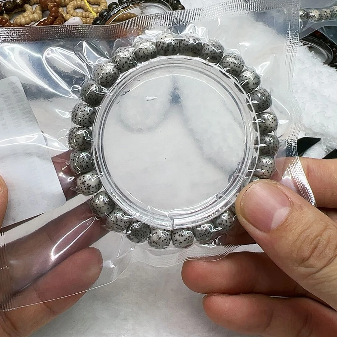 星月菩提手串93灭火月留白糯冰石玉星月菩提单圈98