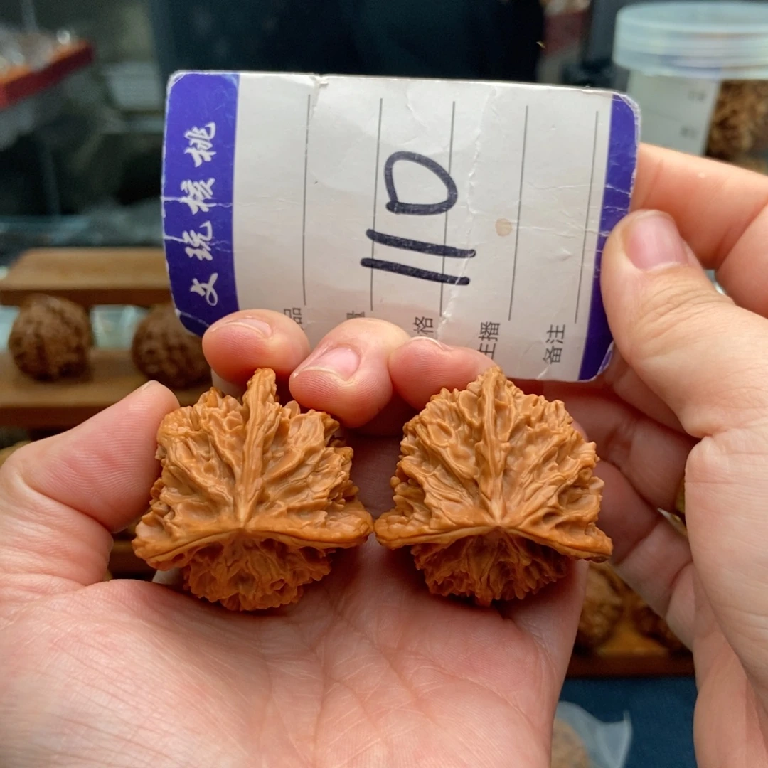 把件文玩核桃38三棱