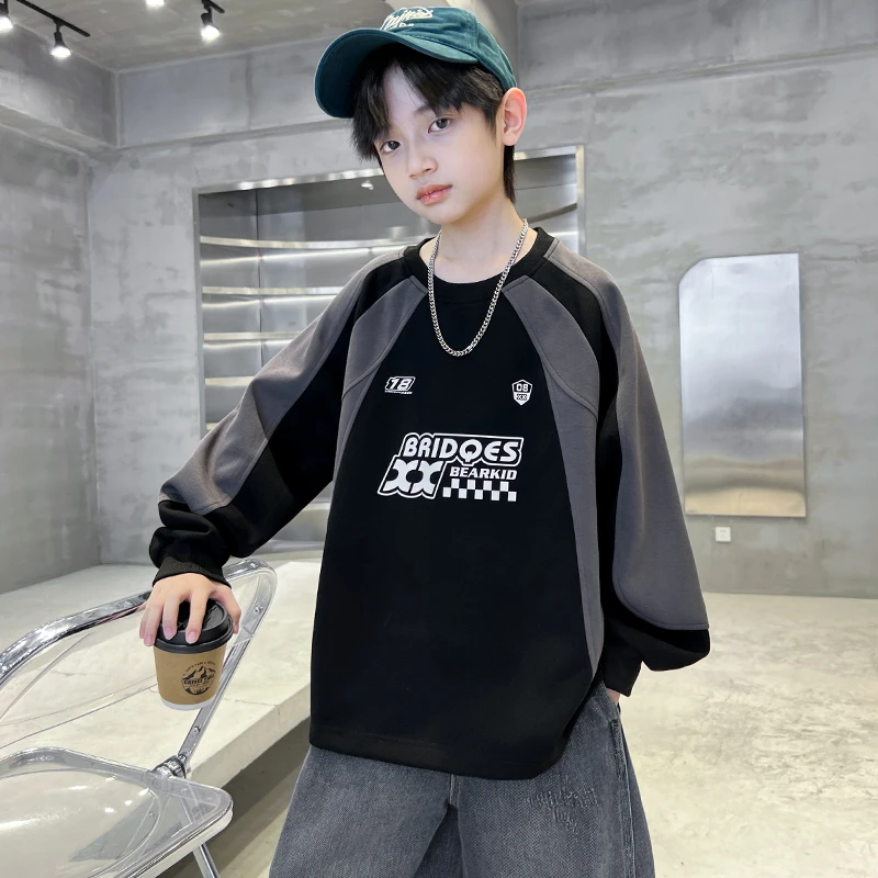 男童春秋卫衣2025新款秋装中大童儿童男孩秋季上衣痞帅炸街洋气潮