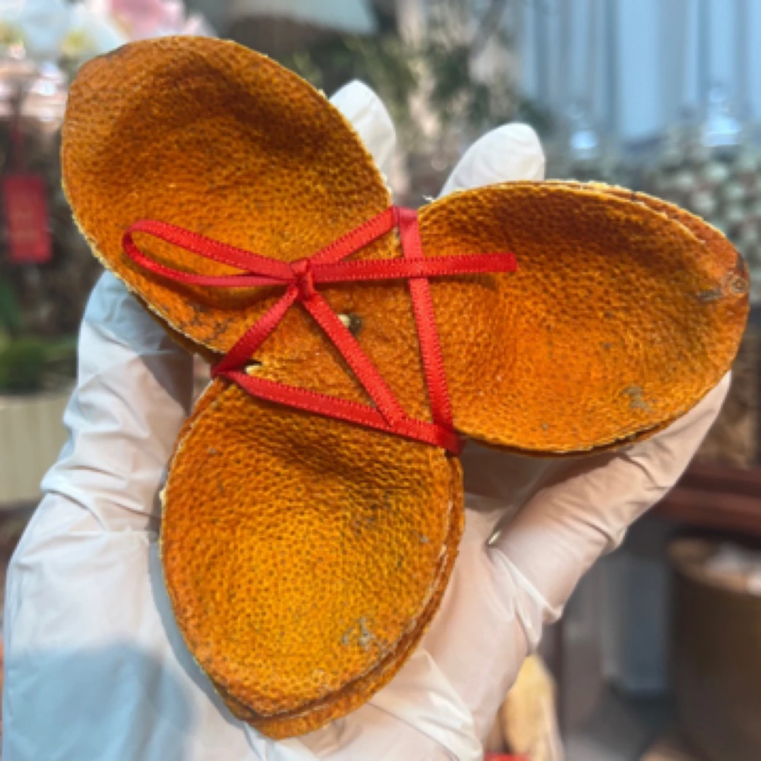 新会陈皮 收藏级 元旦大红扎皮（2024年梅江原枝）新皮 手工扎