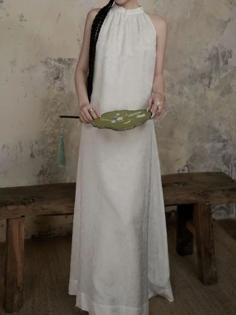 NatureDye 【美侖美奂】GL262881 原创设计高级拼接无袖连衣裙