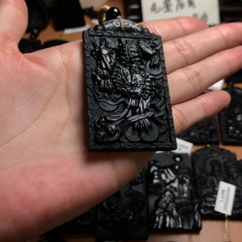 考*天然缅甸a货钢琴黑挂件