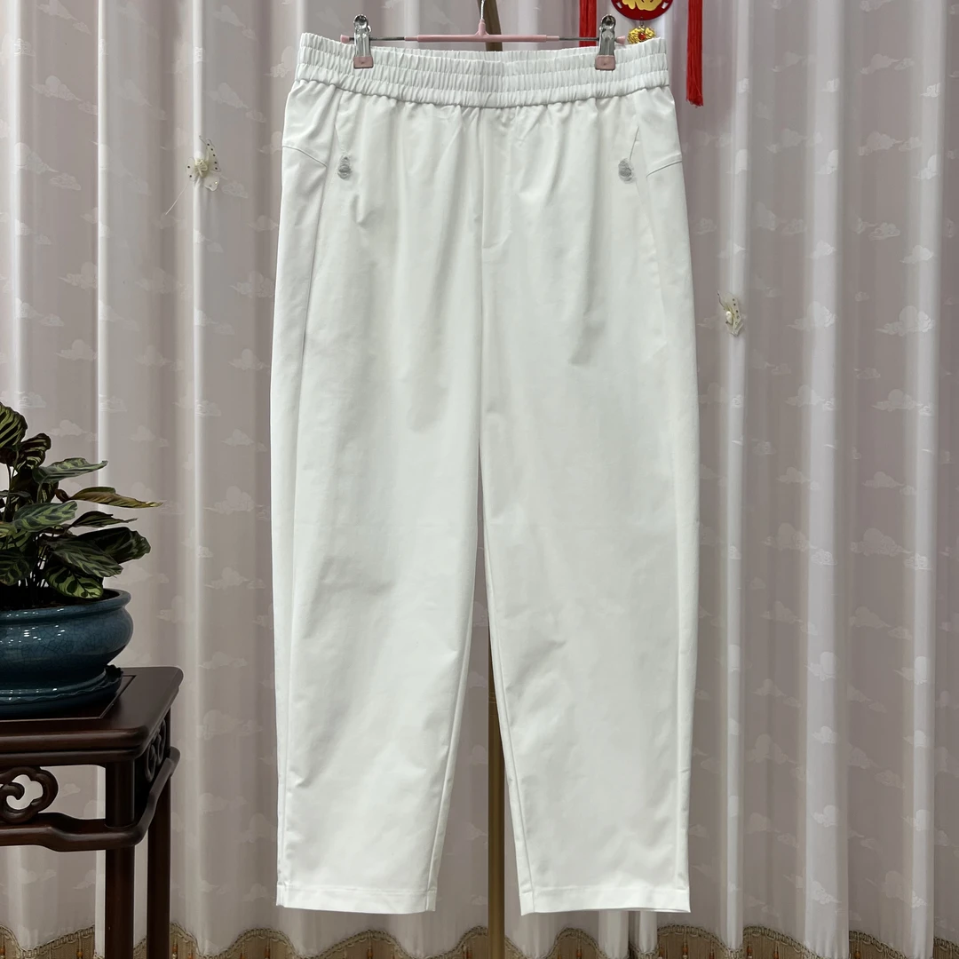 胖人坊大码奶油裤01415 裤长93