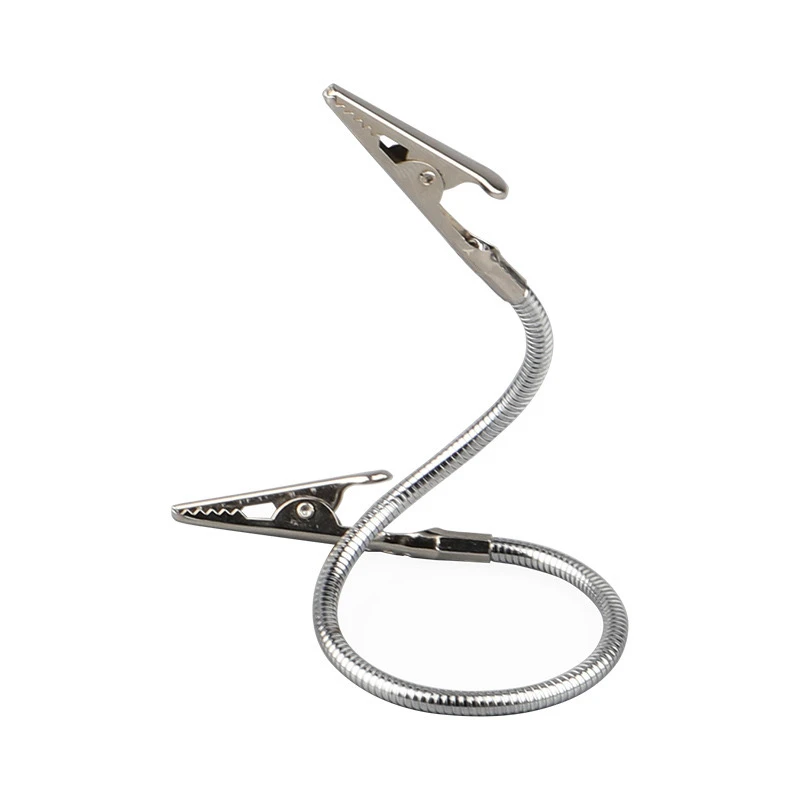 双头鳄鱼夹蚊香夹标签固定支架便签立式夹子多功能户外钓鱼万向夹