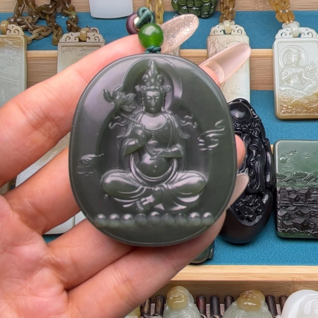 和田玉未镶嵌挂件