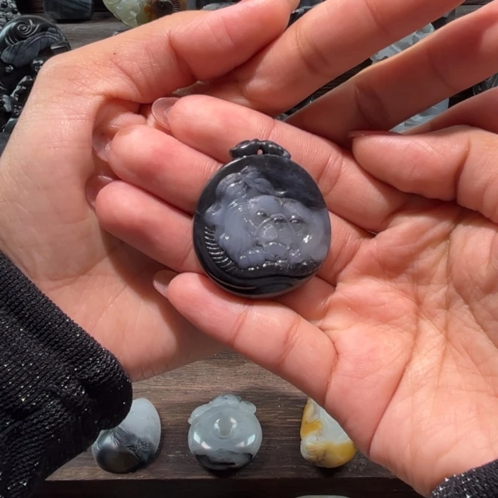 骨***家和田玉未镶嵌吊坠(不含链)