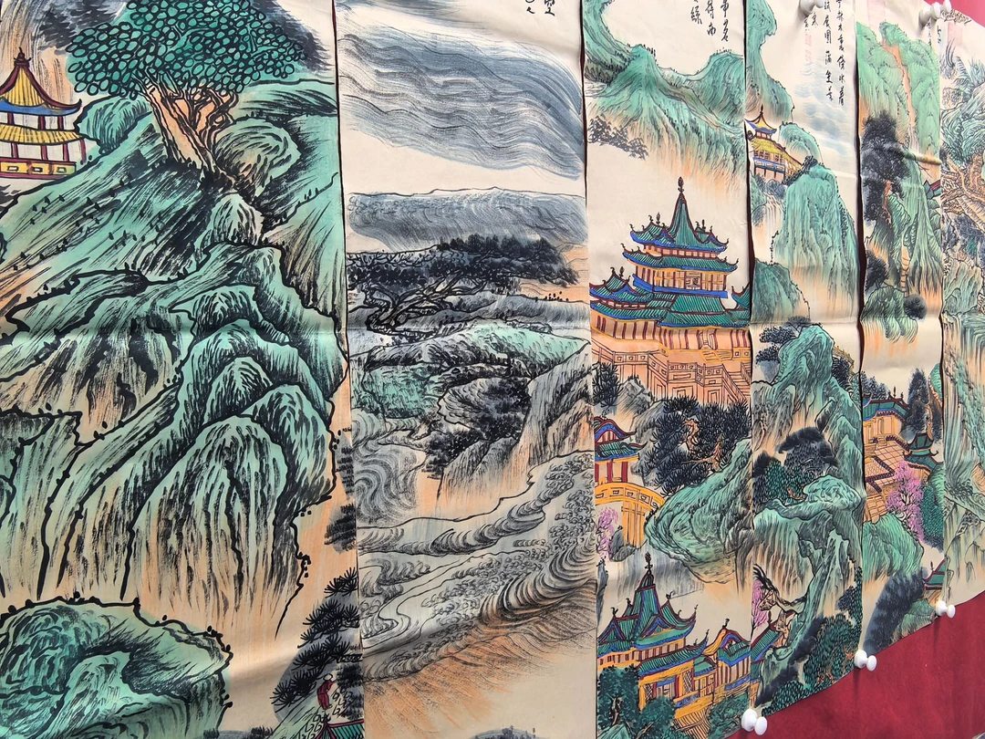 【绘溪】精品十二条屏装饰画通用链接