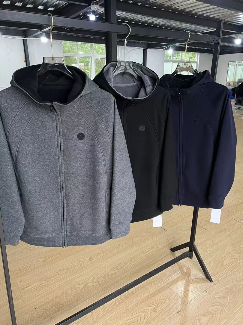 （奥绒加厚）秋冬男款加绒连帽外套15号