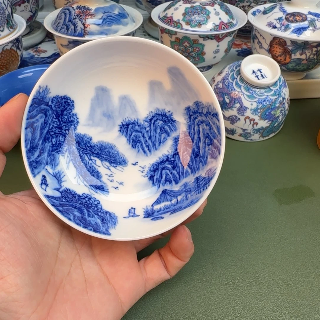 纯手工纯手绘茶具石头398