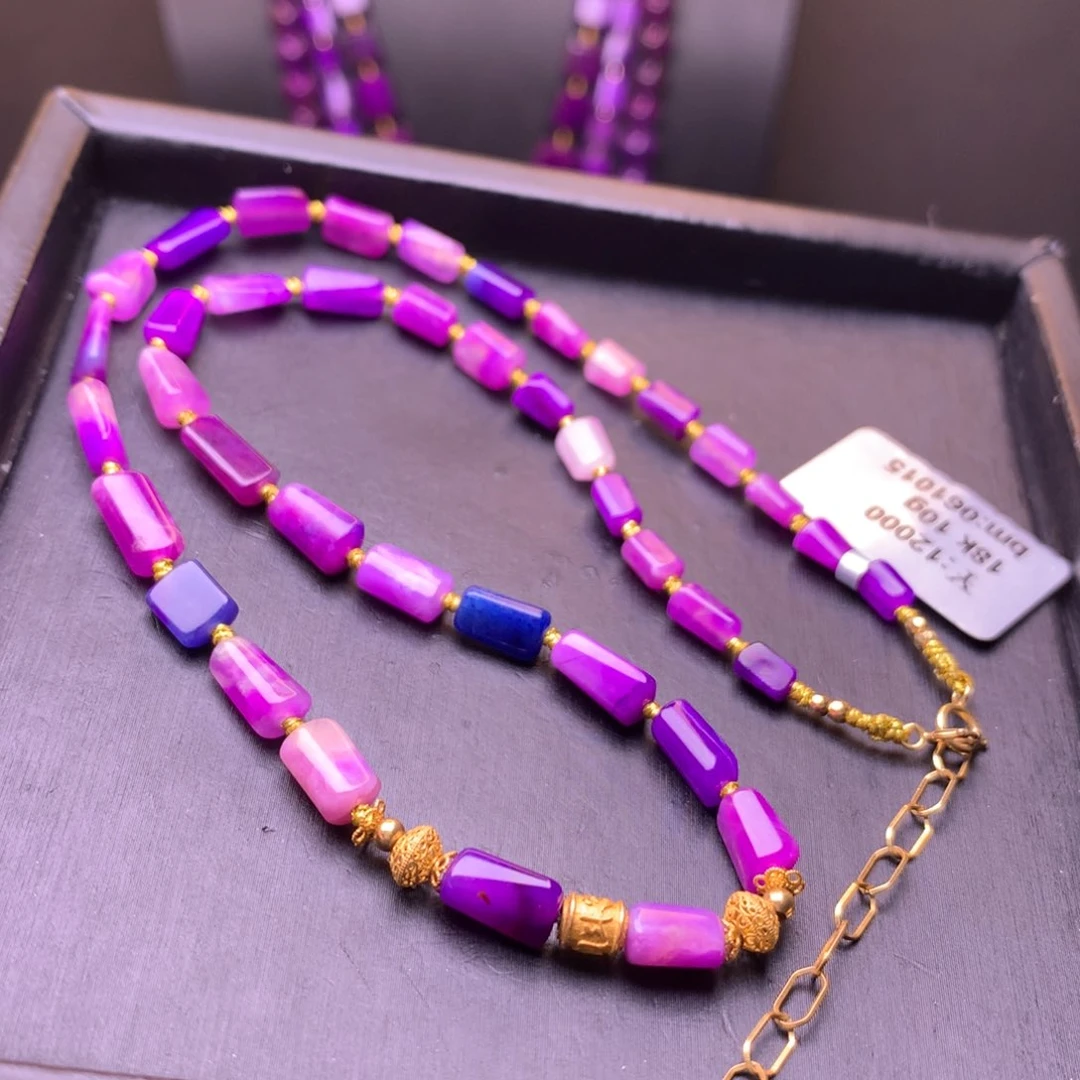 苏纪石（舒俱来）18K金镶嵌项链