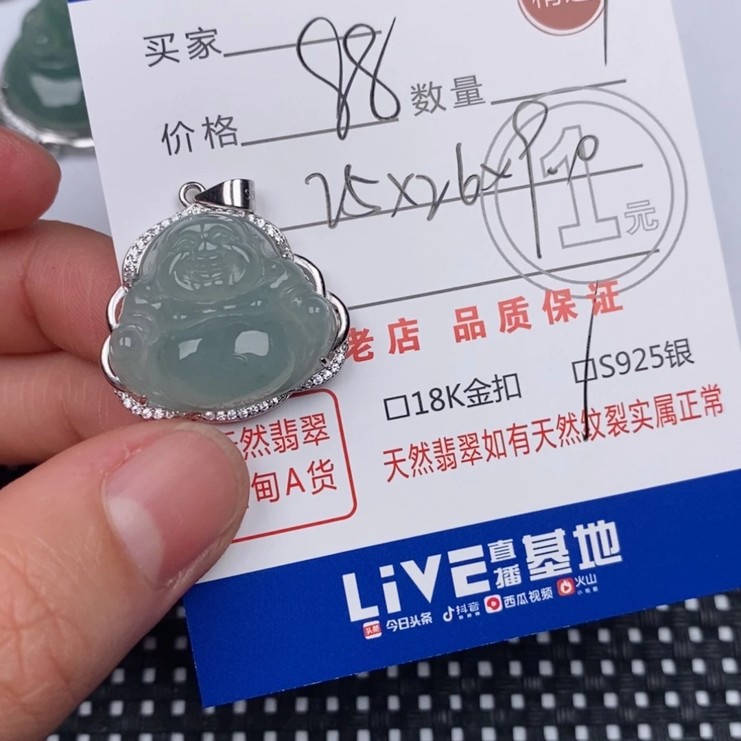 翡翠银S925镶嵌颈饰