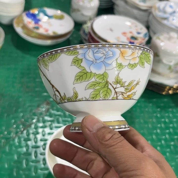 瓷片琴瑟4.5寸碗六个哇塞