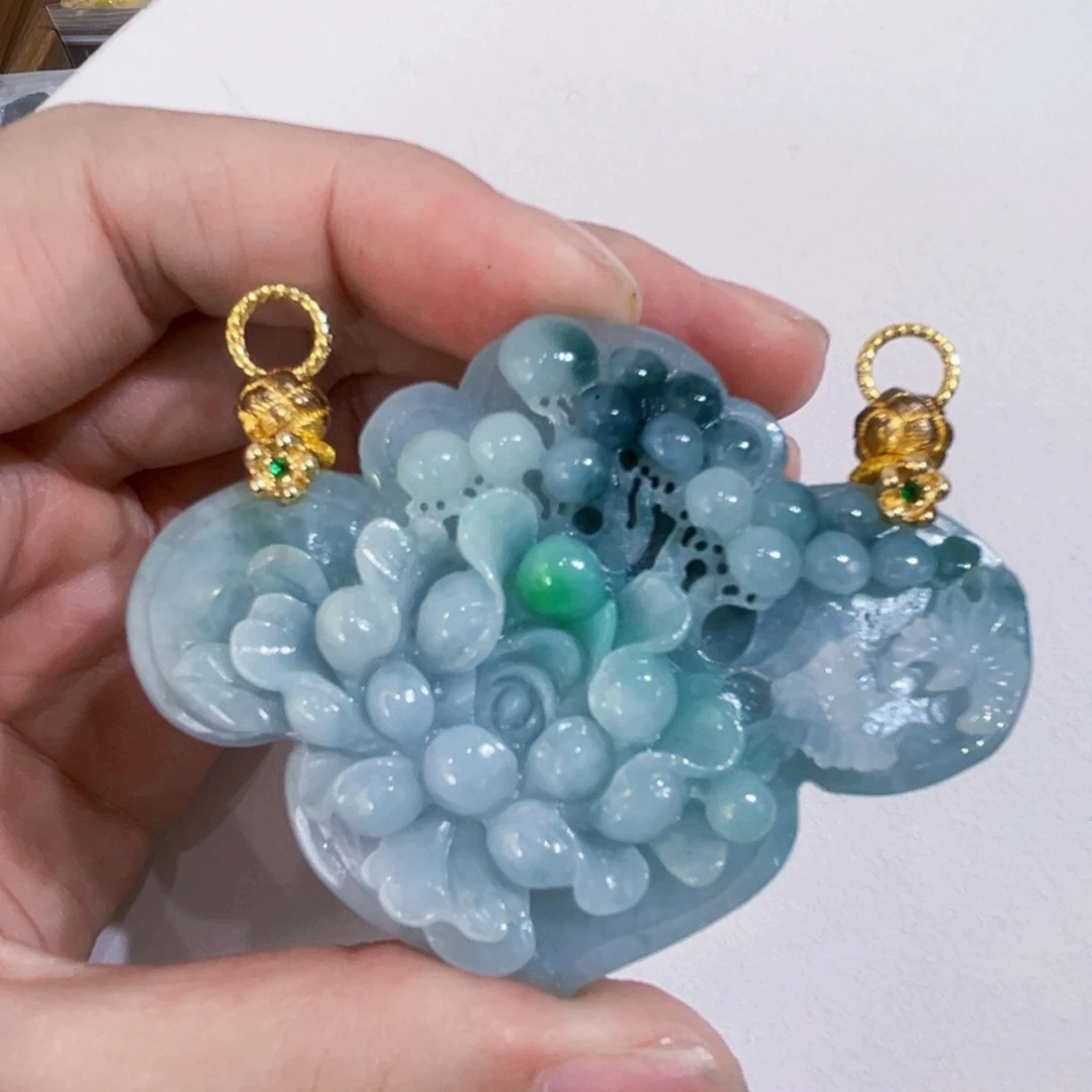 翡翠未镶嵌吊坠(赠链)代编织