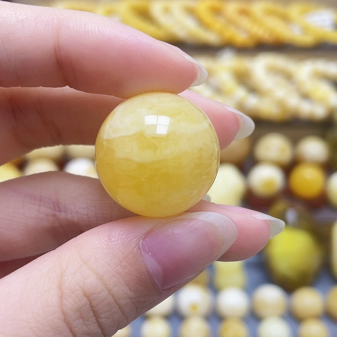 未镶嵌琥珀裸石22.1mm圆珠