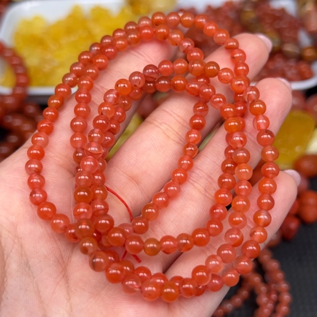 南红玛瑙未镶嵌手链