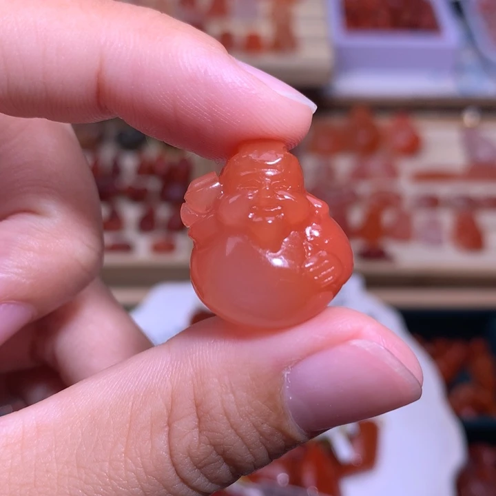南红玛瑙未镶嵌珠宝半成品大财神