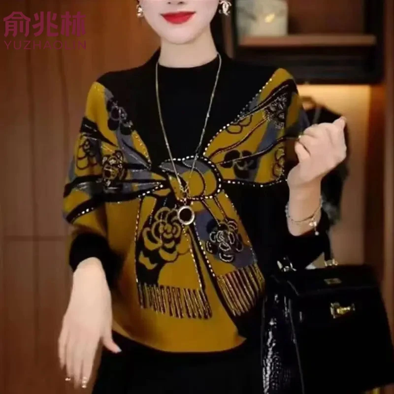 俞兆林【双面德绒】时尚设计款拼色秋冬新款宽松显瘦减龄百搭遮肚打