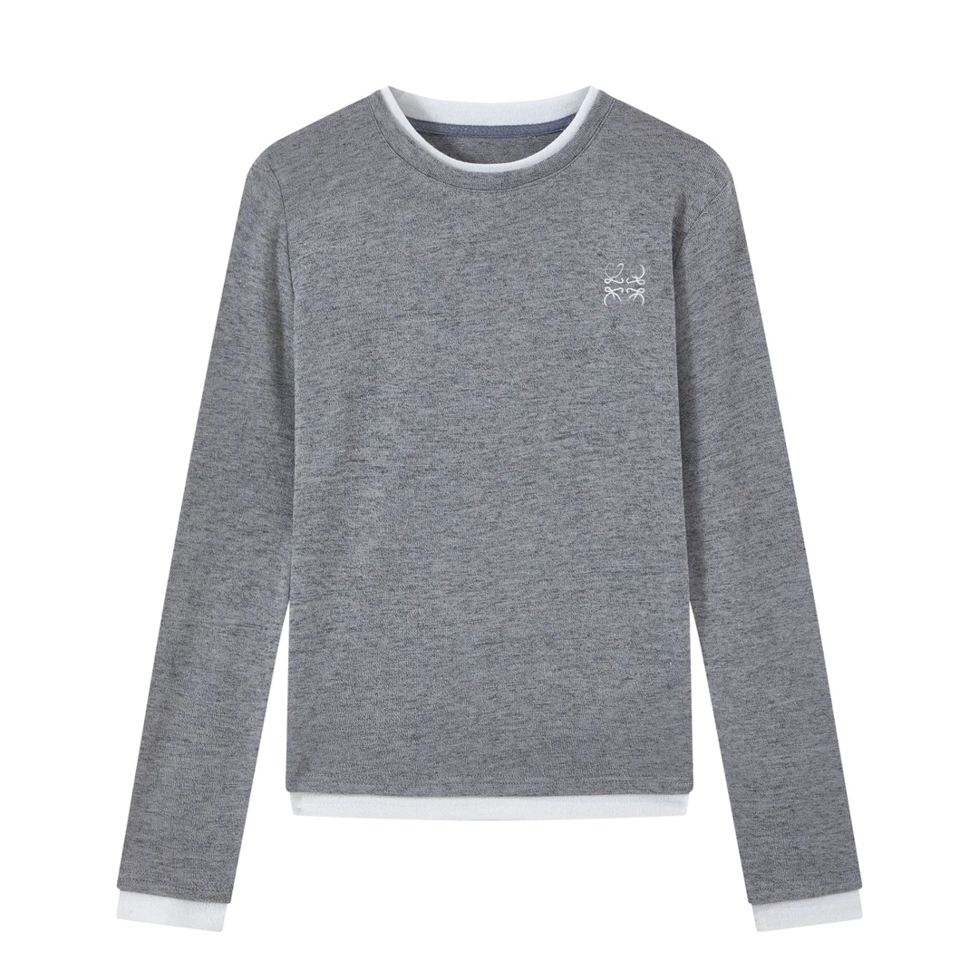 CC专属-高奢秋冬假两件拼色打底衫5153