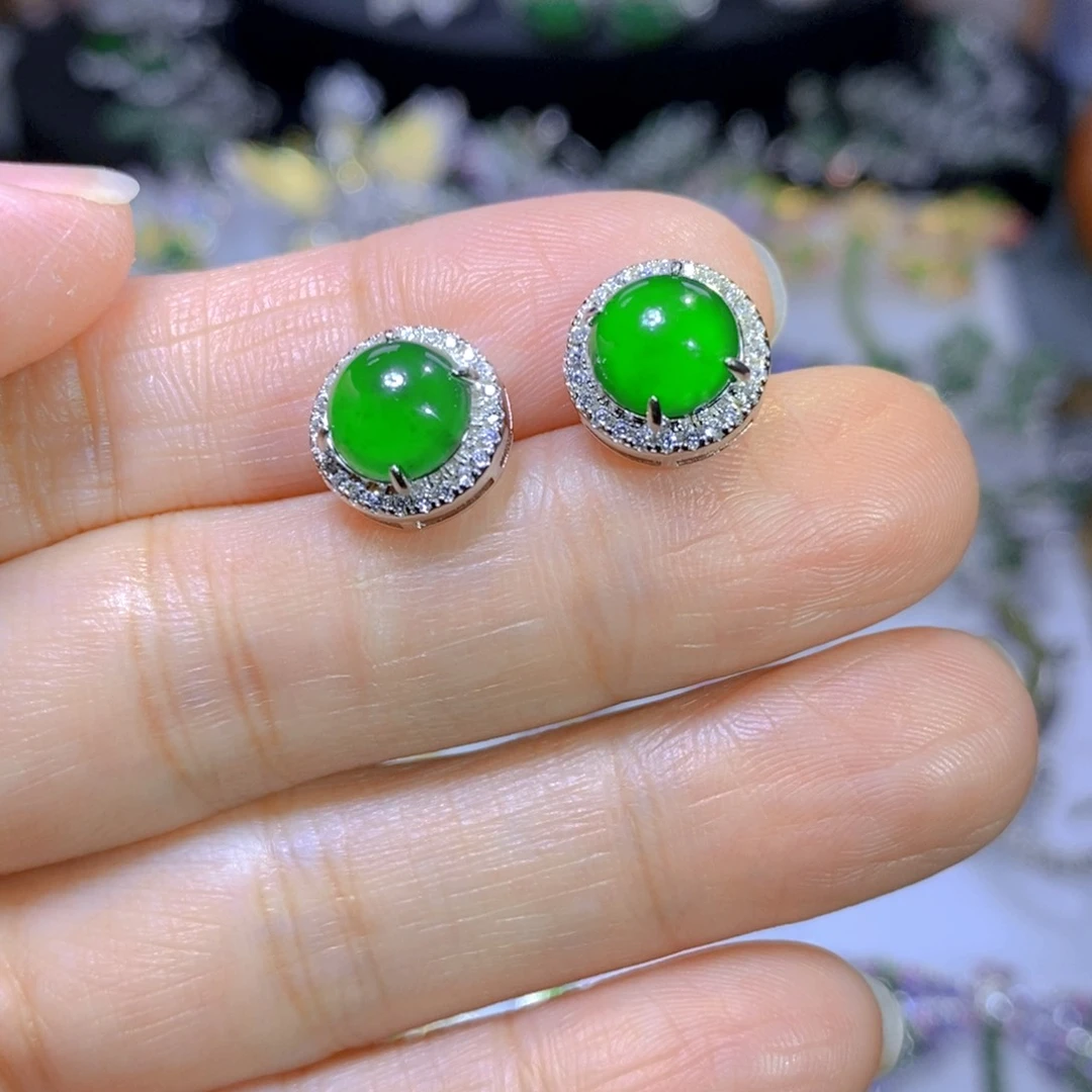 翡翠颈饰银S925镶嵌天然翡翠