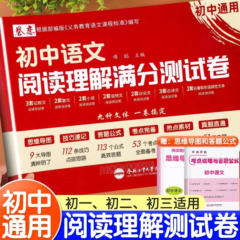 2025初中语文阅读理解专项训练书满分测试卷初一初二初三册练习题