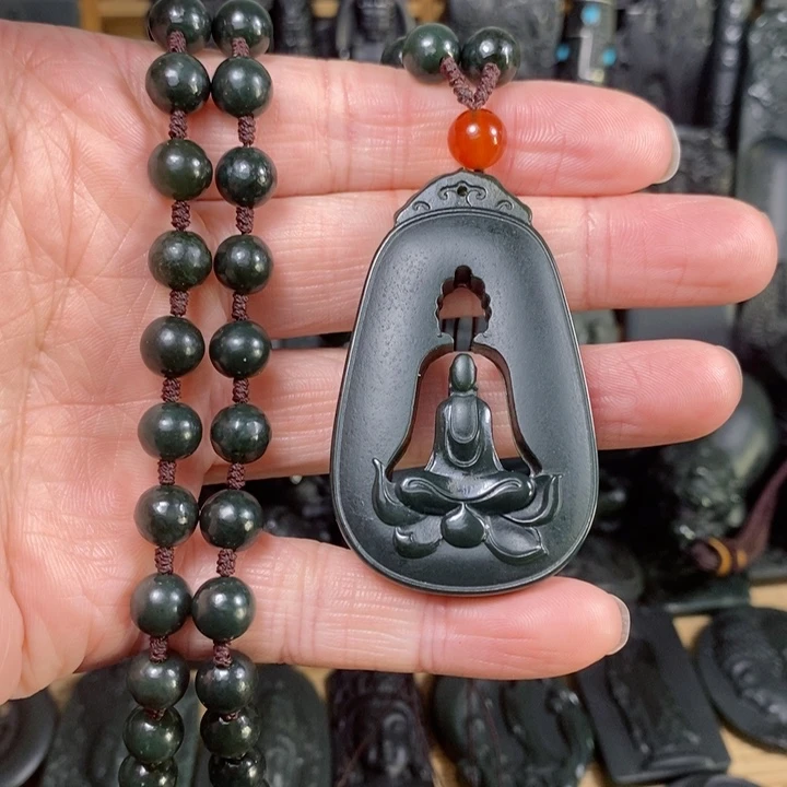 和田玉（青玉）颈饰未镶嵌