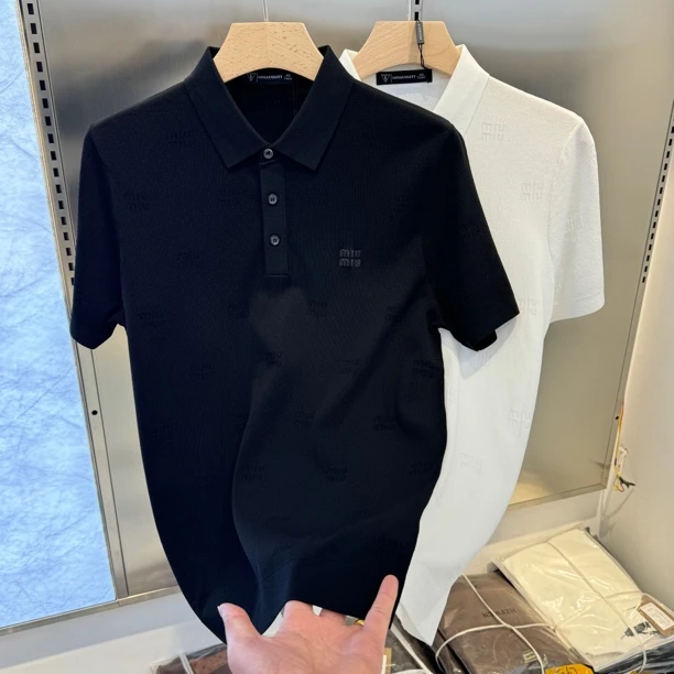 2025高端欧货男士伊利特修身显瘦时尚舒适字母Polo短袖