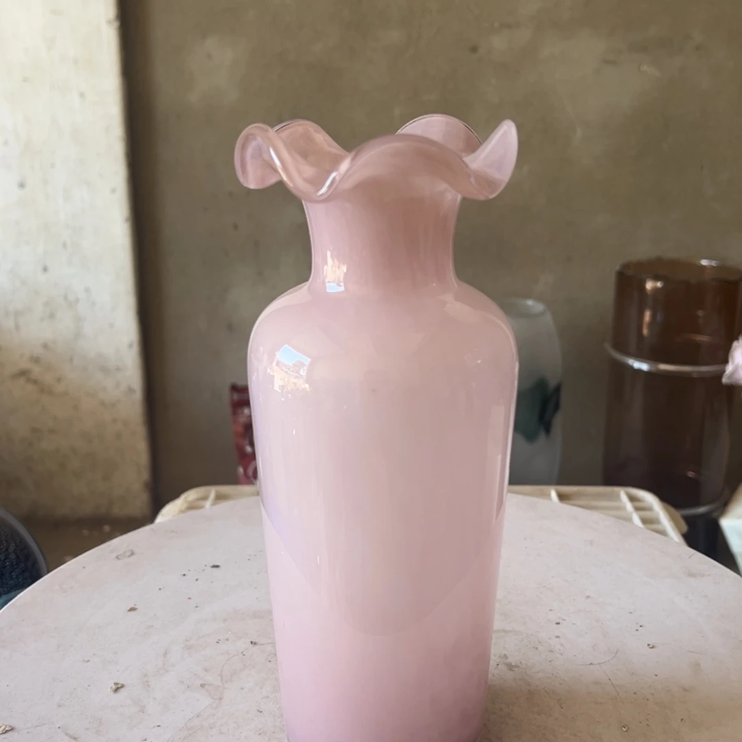 弘扬琉璃花器微瑕高度25