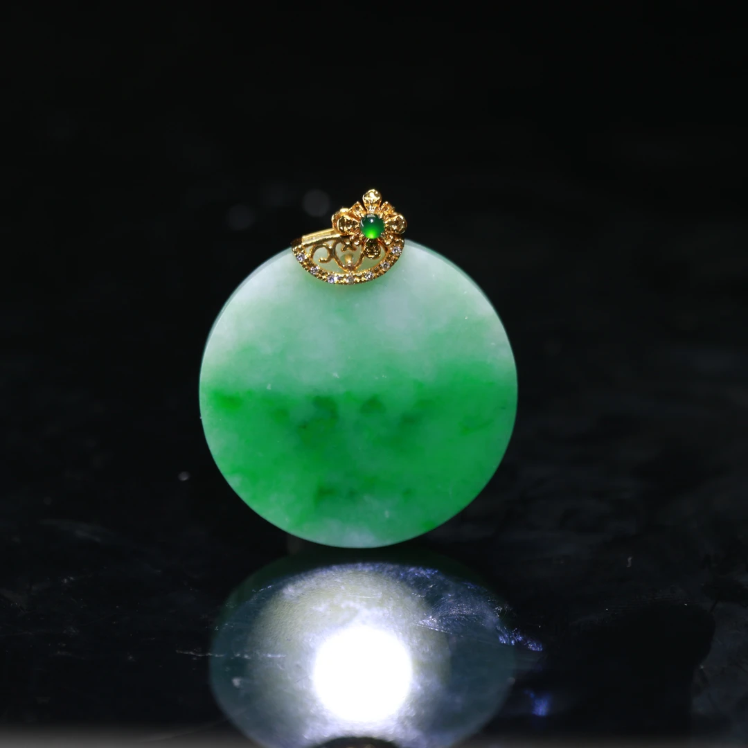 19天然缅甸翡翠A货18k无事牌/400052/上海嘉禾拍卖