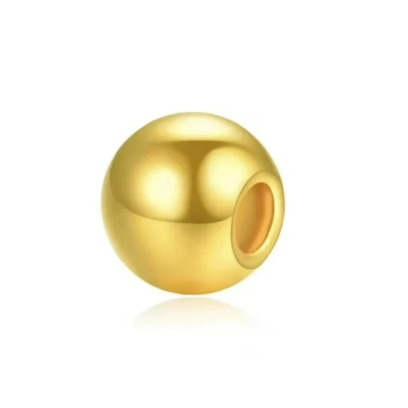 爆款  K0010黄色足金圆珠DIY散珠高端大气DZ001#