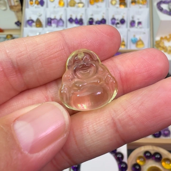 黄晶颈饰未镶嵌吊坠