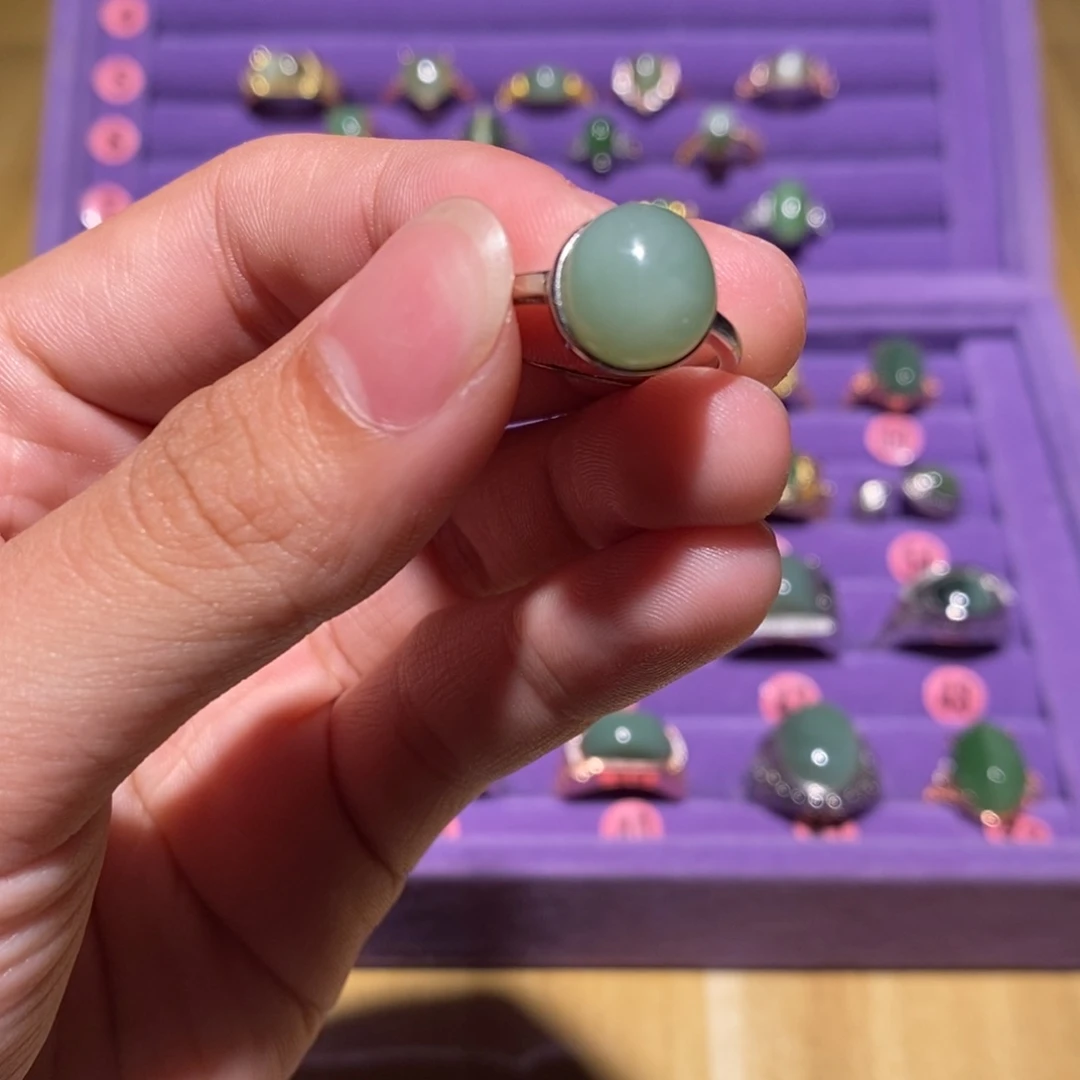 和田玉（碧玉）戒指未镶嵌