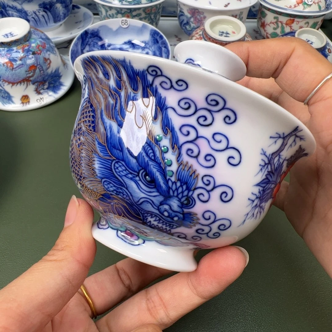 陶瓷景德镇纯手工纯手绘茶具木木44