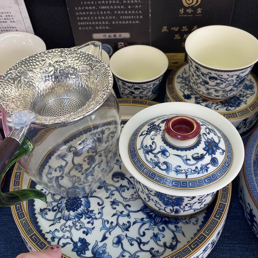 陶景德陶瓷盖碗茶具