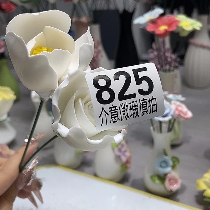 陶瓷纯手工捏花设计
