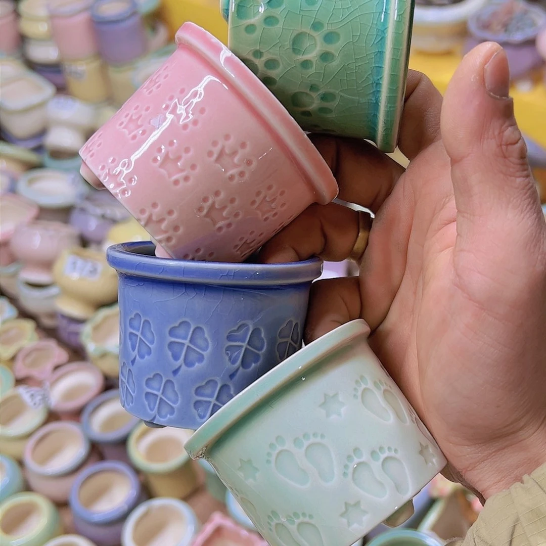 红陶陶瓷花盆当场满12包邮