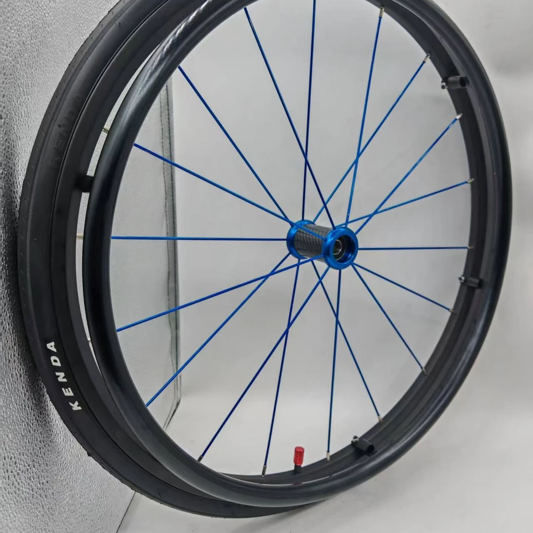 通用型24寸运动轮椅铝合金充气后大轮厂家直销轮椅配件出口专供